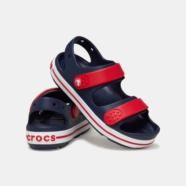 Crocs Crocband Cruiser 209423-4OT Sandals Kids 13 Navy Adjustable Strap GBO1589