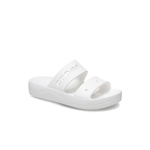 Crocs Baya 208188-100 Sandals Women's US 8 White Round Toe Platform GBO1625