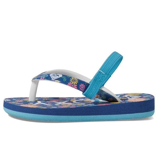 Roxy TW Pebbles VI Sandals Toddler US 6 Heather Navy Slip-On Slide GBO1622