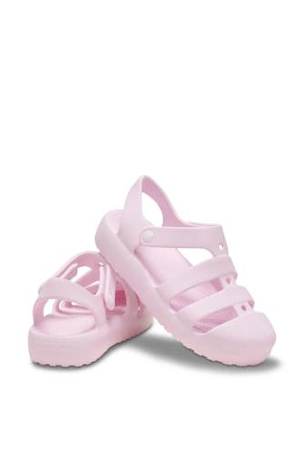 Crocs Classic 210625-6ZW Sandals Kids US 3 Pink Closed Toe Fisherman GBO1669