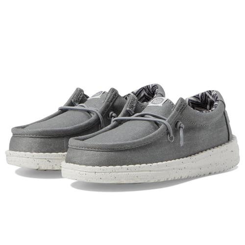 Hey Dude Wally Toddler 9 Gray Canvas Memory Foam Slip On Casual Shoes ZOGG2579