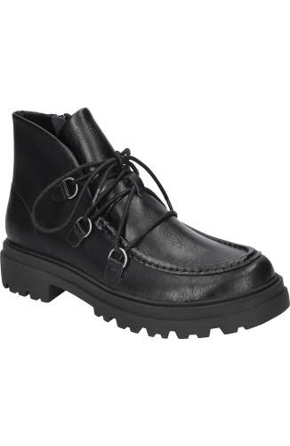 Bella Vita Xandy Boots Women's US 8 Black Leather Moc Toe Ankle Bootie LION1032