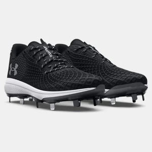 Under Armour Glyde 2.0 MT 3026601-001 Womens US 10 Black Softball Cleats RHS6810