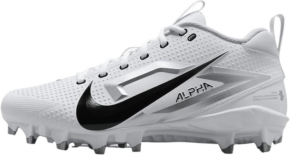 Nike Alpha Menace 4 Varsity FN0027-100 Men's US 10 White Football Cleats RHS6767