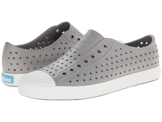 Native Shoes Jefferson Sneaker Women's US 4 Pigeon Gray Perforated Shoes RHS6756