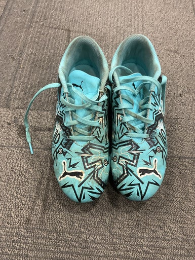 Used Puma SOCCER CLEATS Soccer Cleats Carolina Blue Junior 04.5 11614-S000228251