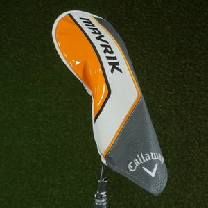 CALLAWAY MAVRIK FAIRWAY WOOD HEADCOVER WHITE / GRAY / ORANGE CHNAGEABLE #'S