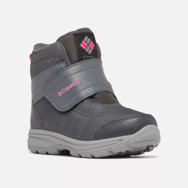 Columbia Fairbanks BC0674-053 Snow Boots Toddlers Gray Omni-Heat Ankle GBNC1603