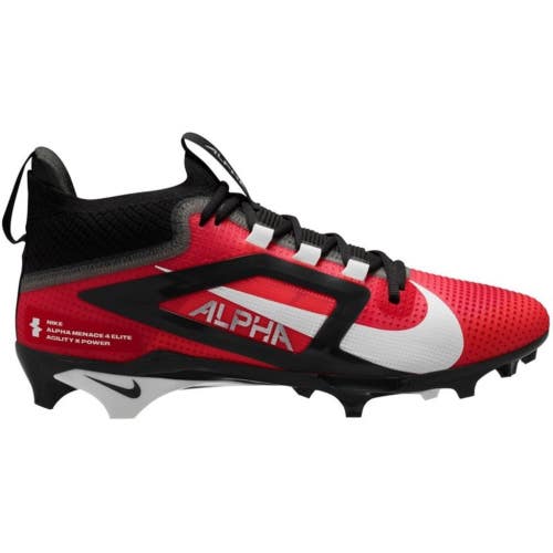 Nike Alpha Menace 4 Elite FD7036-600 Men's US 11.5 Red Football Cleats GBNC1535