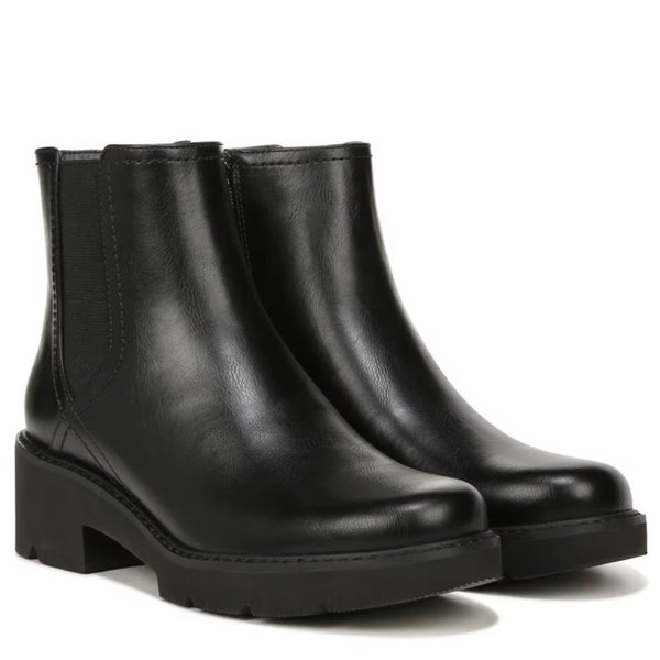 Naturalizer Cade Boots Women's 7 Black Side Zip Round Toe Ankle Chelsea lion953