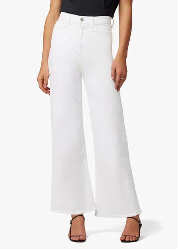 Joe's Jeans the Mia Jeans Womens 25 White Denim Cotton Stretch Wide Leg RED908