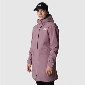 The North Face City Breeze Rain Parka II Coat Womens XS Fawn Grey Full Zip DAB34