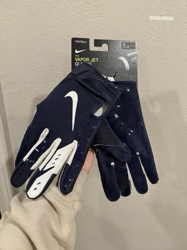 New adult XL Nike Vapor Jet 5.0 football skill Gloves navy/white
