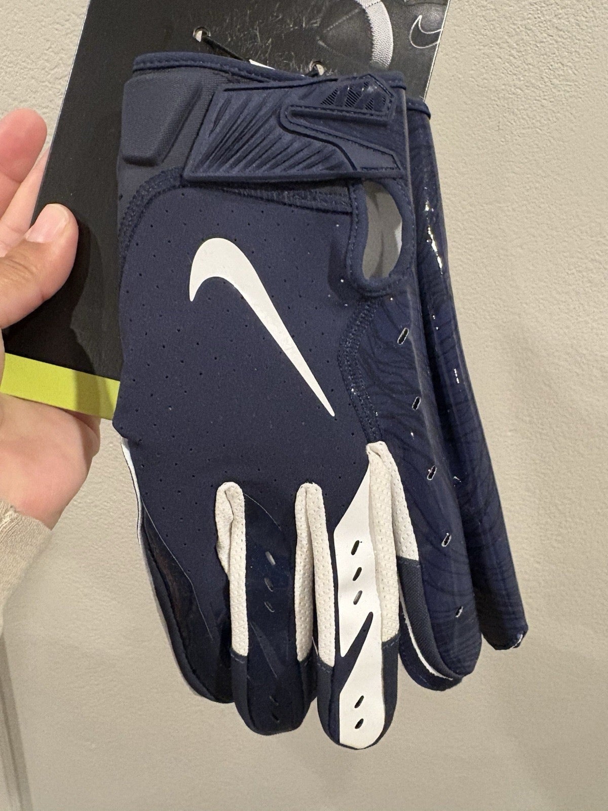 New adult XXL Nike Vapor Jet 5.0 football skill Gloves navy/chrome