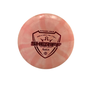 Used Dynamic Discs FUZION BURST SHERIFF Disc Golf Driver Pink 173g 11692-S000145093