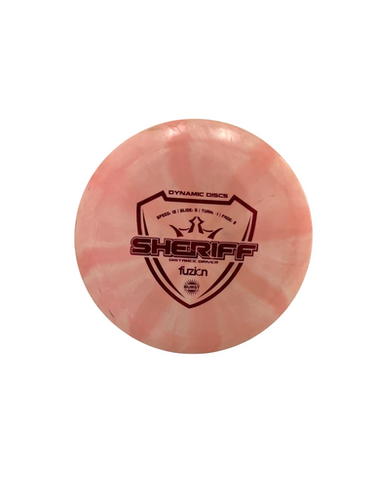 Used Dynamic Discs FUZION BURST SHERIFF Disc Golf Driver Pink 173g 11692-S000145093