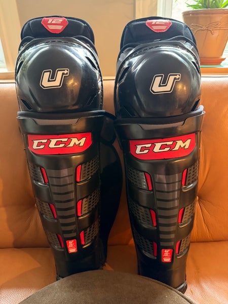 Senior CCM U+ 15" Shin Pads (New)