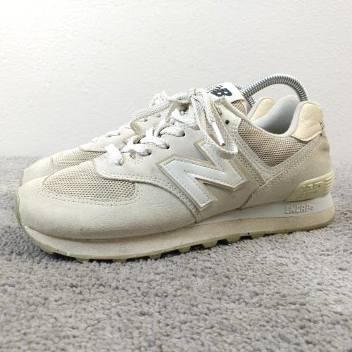 New Balance 574 Mens Size 7 Running Shoes Low Top Cream Suede Sneakers U574FOG
