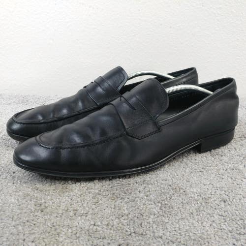 Salvatore Ferragamo Penny Loafers Mens 11.5 Shoes Black Rain Lux MISMATCH Pair