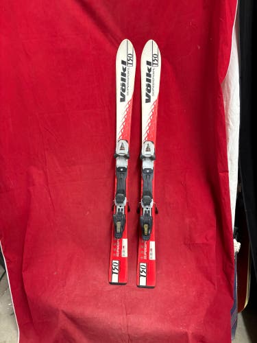 Jr Skis: Kid's Volkl 118 cm All Mountain Skis With Bindings (Used)