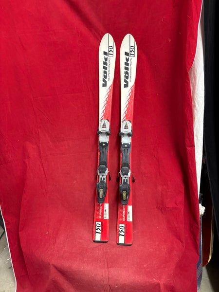 Jr Skis: Kid's Volkl 118 cm All Mountain Skis With Bindings (Used)