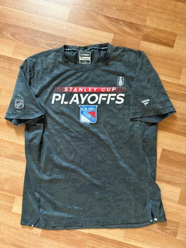 New York Rangers Fanatics Authentic Pro Shirt Team Player Issue Large Playoffs