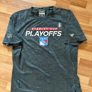 New York Rangers Fanatics Authentic Pro Shirt Team Player Issue Extra Large Playoffs