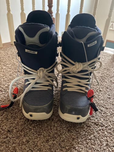 Women's Size M 6.5 (W 7.5) Burton Sapphire Snowboard Boots Medium Flex All Mountain (Used)