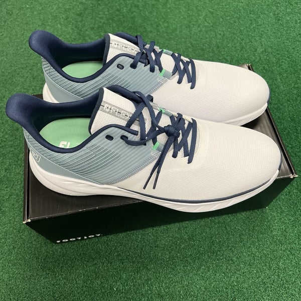 FOOTJOY FJ Flex Golf Shoes Shoes Men's Size 14 Medium White Blue Green 56307