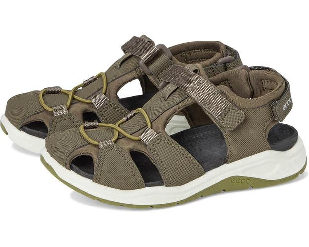 Ecco X-Trinsic Sandals Kids US 11.5 Tarmac Green Round Toe Fisherman HAWK149