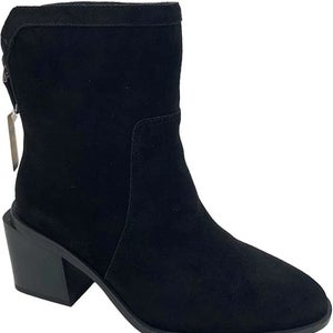 Vince Camuto Boots Women's 7 Kortimy Black Suede Pointed Toe Block Heel HAWK714