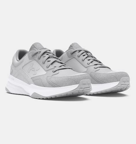 Under Armour Edge Suede 3027731-100 Sneaker Men 11.5 Gray Training Shoes HAWK202
