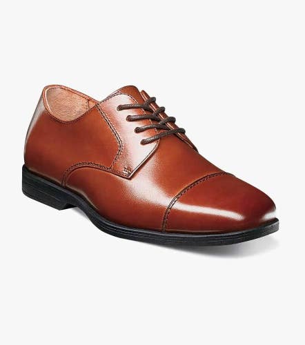 Florsheim Reveal 16599-221 Oxford Kids US 5 Brown Cap Toe Dress Shoes HAWK054