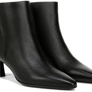 Naturalizer Deesha Boots Women's 10 Black Leather Side Zip Ankle Booties HAWK272