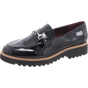 Franco Sarto Colette Loafers Womens 7.5 Black Faux Leather Slip On Flats HAWK107