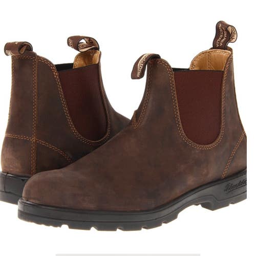 Blundstone BL585 Boots Men's Rustic Brown Leather Round Toe Chelsea ZAP913