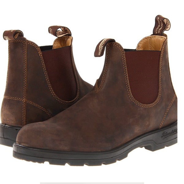 Blundstone BL585 Boots Men's Rustic Brown Leather Round Toe Chelsea ZAP913