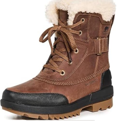 Sorel Tivoli IV Womens US 7.5 Velvet Tan Leather Waterproof Winter Boots ZAP1047