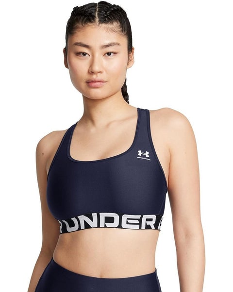 Under Armour HeatGear Mid Sports Bra Women's Medium Midnight Performance GBO1764