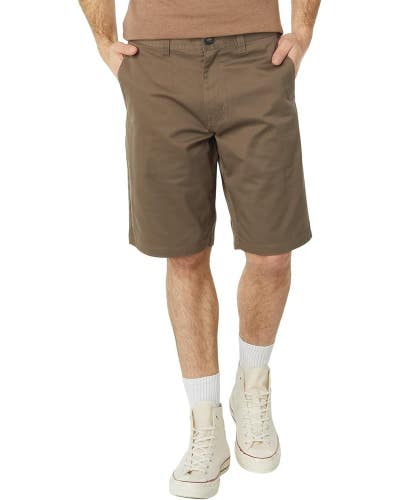 Volcom Frickin Modern Shorts Men's 30 Mushroom Stretch Flat Front Active GBO1779