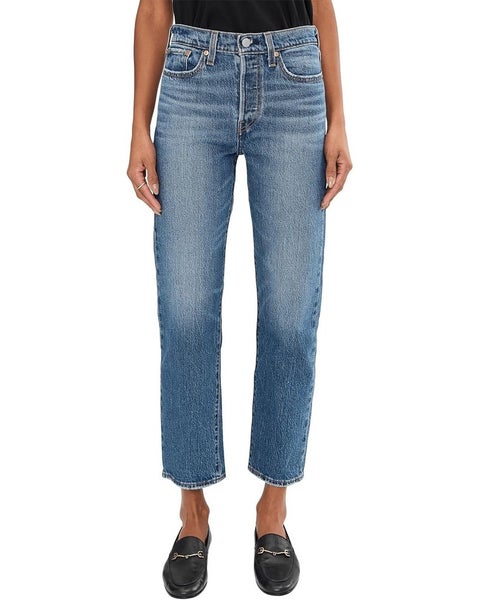 Levi's Premium Wedgie Jeans Womens 26/28 Blue Denim Relaxed Fit Straight GBO1795