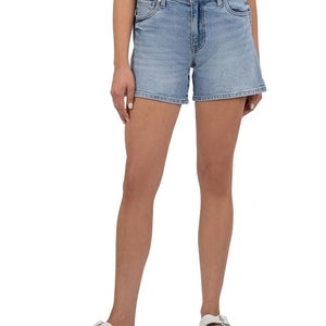 KUT from the Kloth Jane Shorts Womens 12 Blue Denim Light Wash High Rise GBO1772