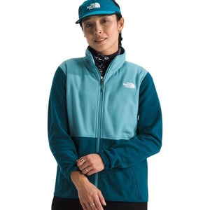 The North Face Glacier Fleece Jacket Women S Blue Navy Full Zip Pockets GBO1829