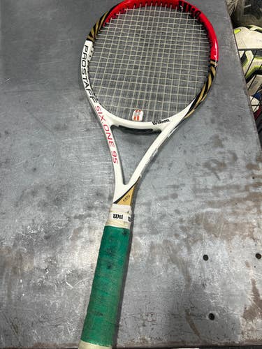 Used Wilson SIX.ONE 95 PROSTAFF Adult Tennis Racquet Black 4 3/8" 11337-S000477178