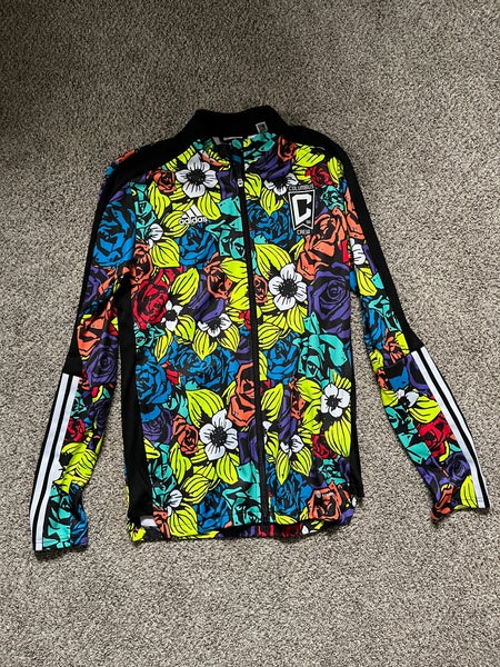 Adidas Mens Large Tiro Floral Columbus Crew Soccer Track Jacket
