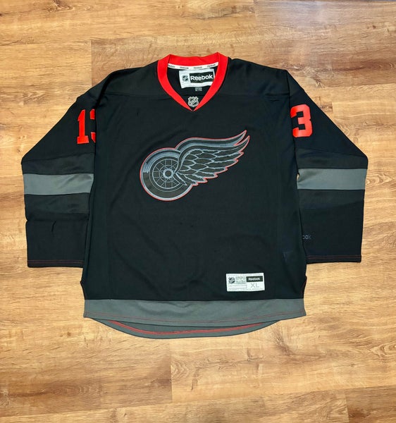 Reebok Pavel Datsyuk Detroit Red Wings Black Ice Jersey Black Accelerator (XL)