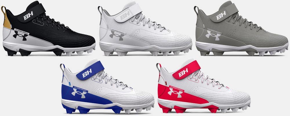 Under Armour Men's UA Harper 7 Mid RM Youth Baseball/Softball Molded Cleats