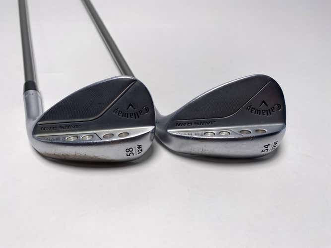 Callaway Jaws Raw Chrome Wedge Set 54* 12 | 58* 12 Project X Catalyst Mens RH