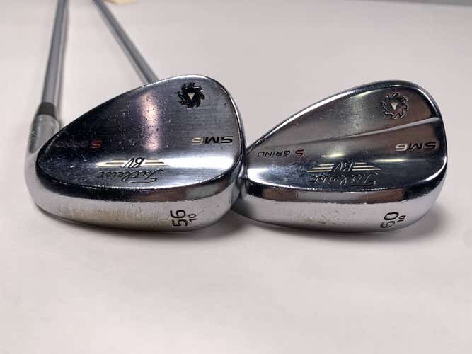 Titleist Vokey SM6 Tour Chrome Wedge Set 56* 10 | 60* 10 Wedge Steel Mens RH
