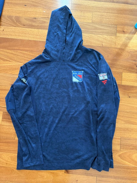 Igor Shesterkin 31 New York Rangers Fanatics Authentic Pro Hoodie Player Used L